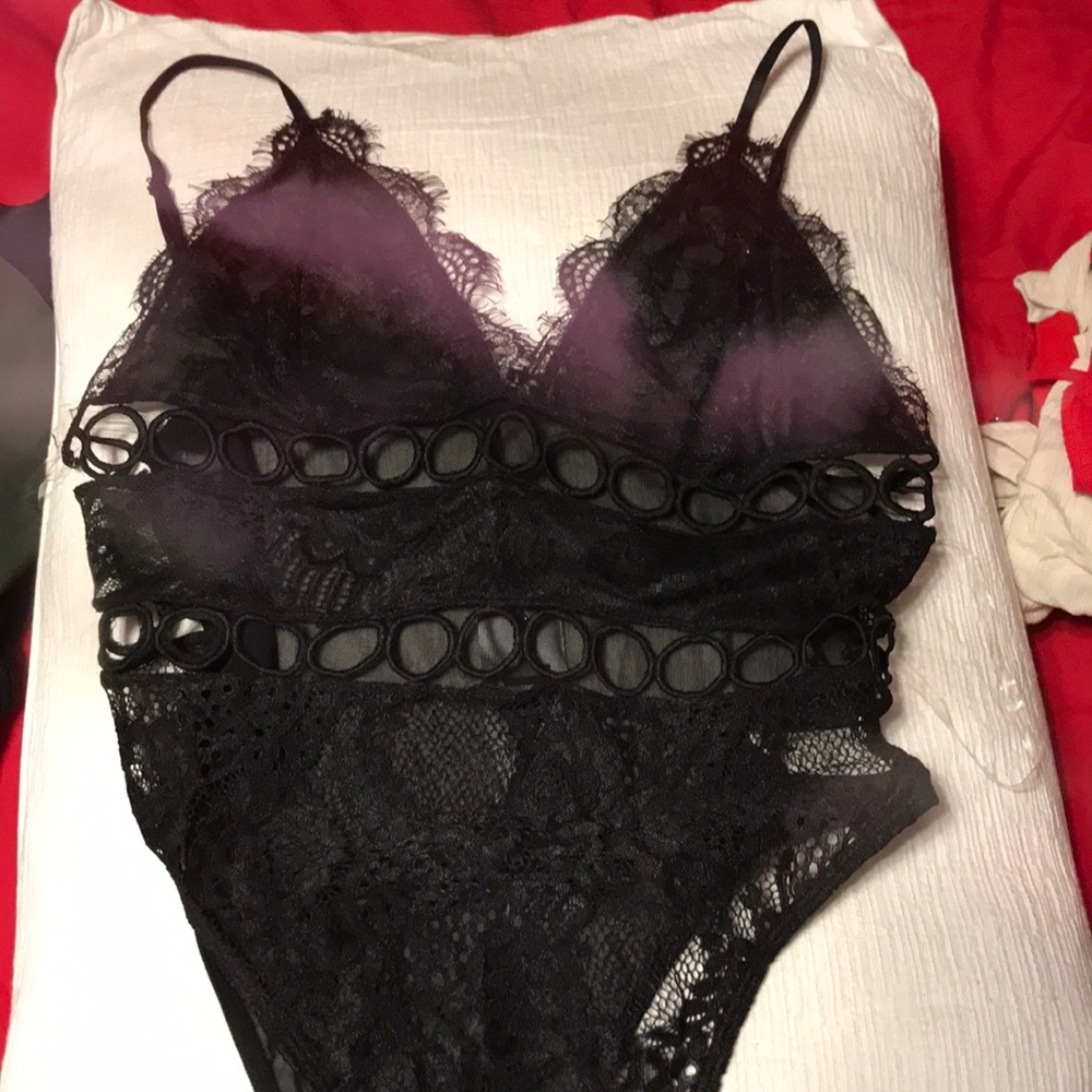 Black lace bodysuit